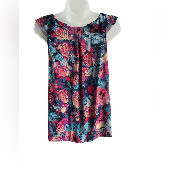 Moulinette Soeurs by Anthropologie Ladies Floral Silk Blouse Size 4 - Picture 3 of 5
